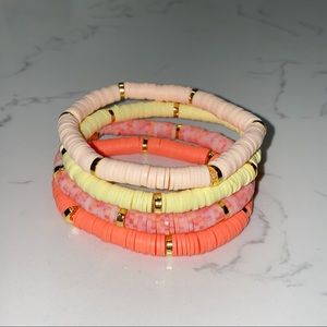 Heishi beaded bracelets